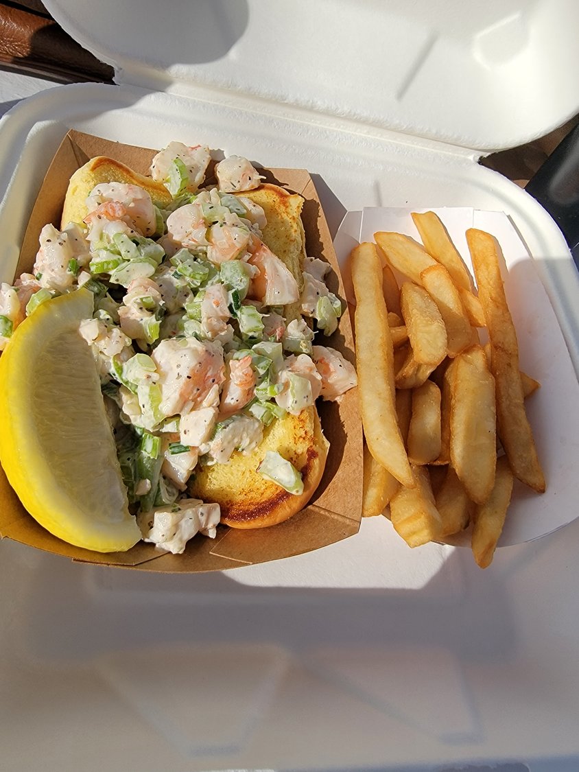 Refreshingly citric, the tiger shrimp sandwich  is a nice, light alternative to the heavier lobster roll.